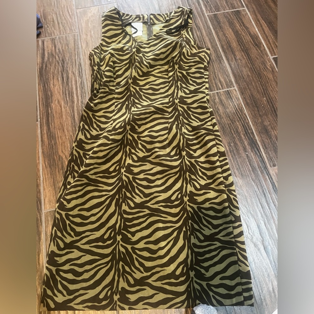 Rabbit Rabbit Rabbit Olive and Brown Zebra Print Top